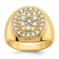 14k Fancy Polished Mens Diamond Ring Mounting-X9425