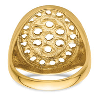 14k Fancy Polished Circular To Mens Diamond Ring Mounting-X9427