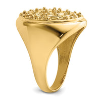 14k Fancy Polished Circular To Mens Diamond Ring Mounting-X9427
