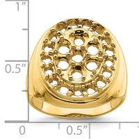 14k Fancy Polished Circular To Mens Diamond Ring Mounting-X9427