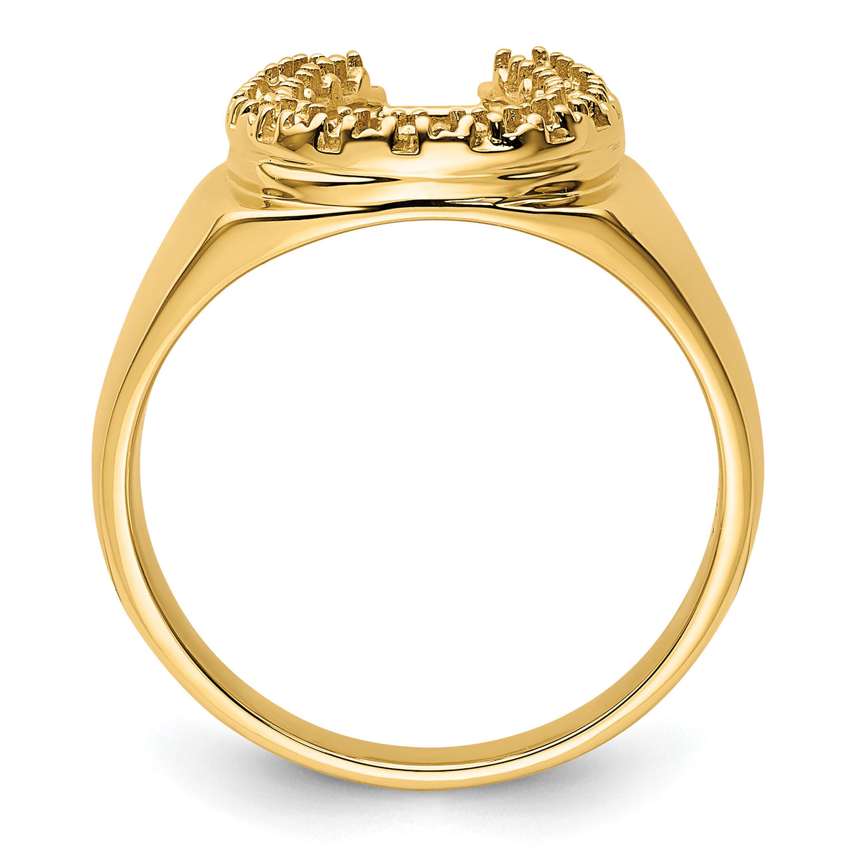 14k Mens Diamond Horseshoe Ring Mounting-X9460