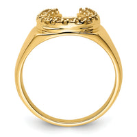 14k Mens Diamond Horseshoe Ring Mounting-X9460