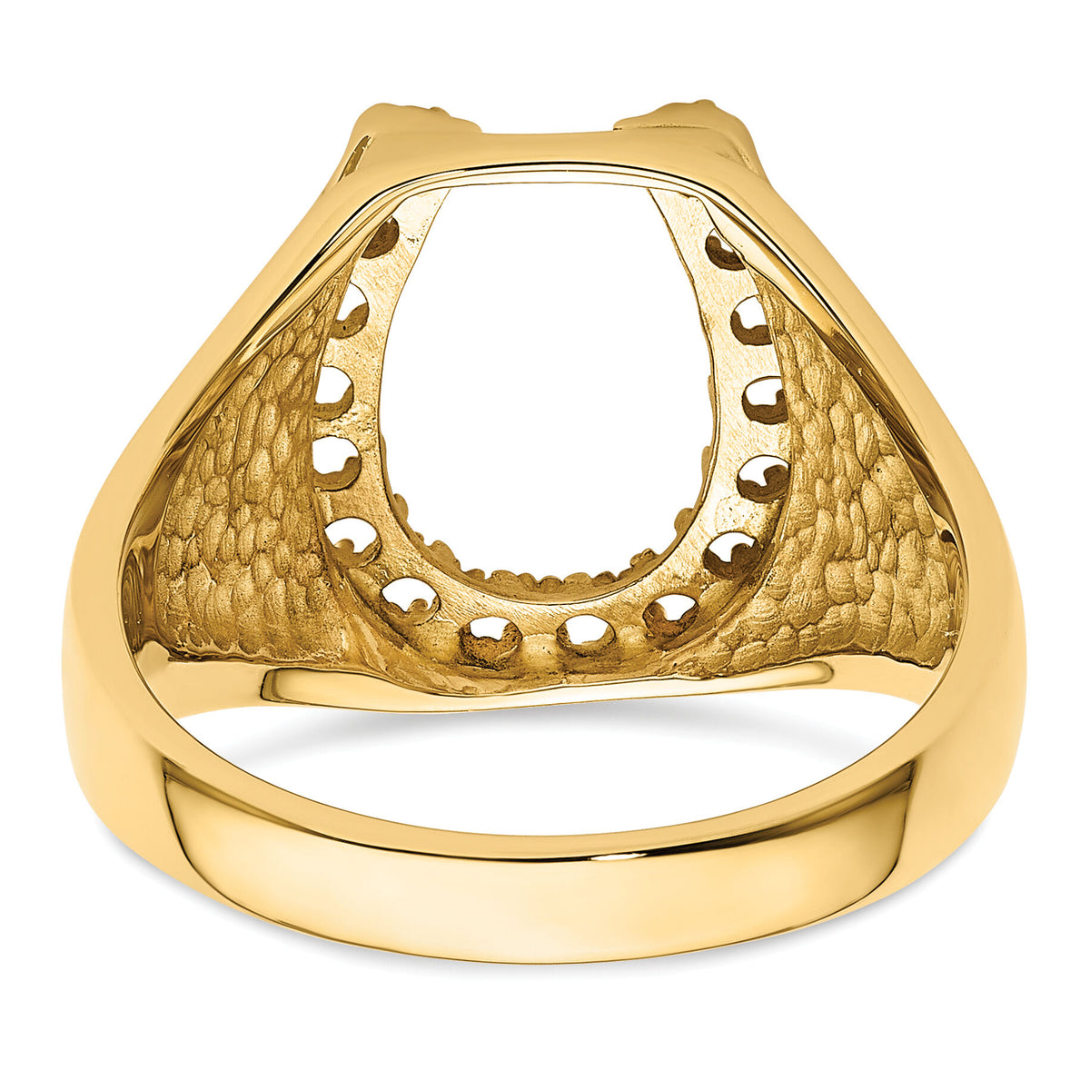 14k Mens Diamond Horseshoe Ring Mounting-X9460