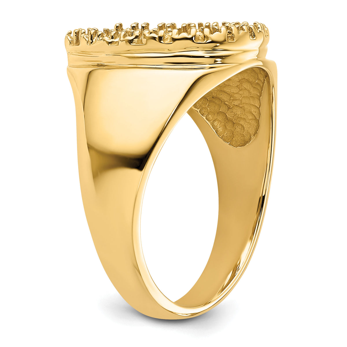 14k Mens Diamond Horseshoe Ring Mounting-X9460