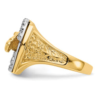 14k Two-tone AA Diamond men's ring-X9464AA