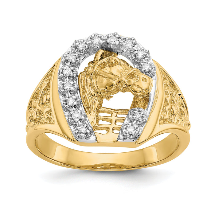14k Two-tone AA Diamond men's ring-X9464AA