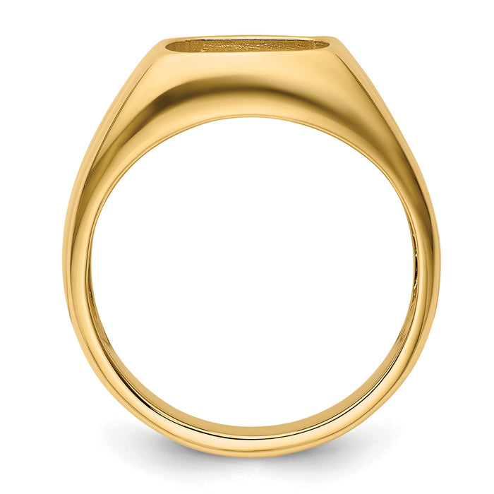 14k Polished Mens Diamond and Onyx Ring Mounting-X9472