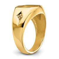 14k Polished Mens Diamond and Onyx Ring Mounting-X9472