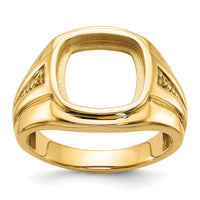 14k Men's Onyx Ring Mounting-X9477
