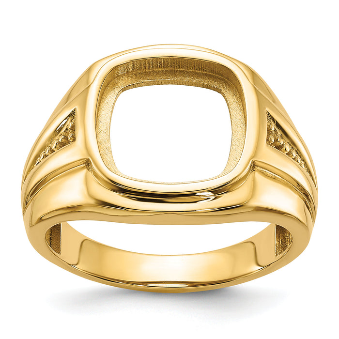 14k Men's Onyx Ring Mounting-X9477
