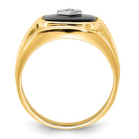 14k A Diamond men's ring-X9477A