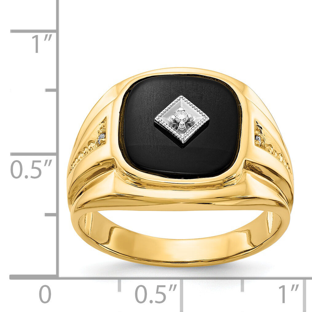 14k A Diamond men's ring-X9477A