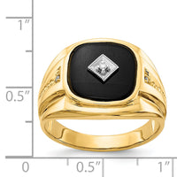 14k A Diamond men's ring-X9477A