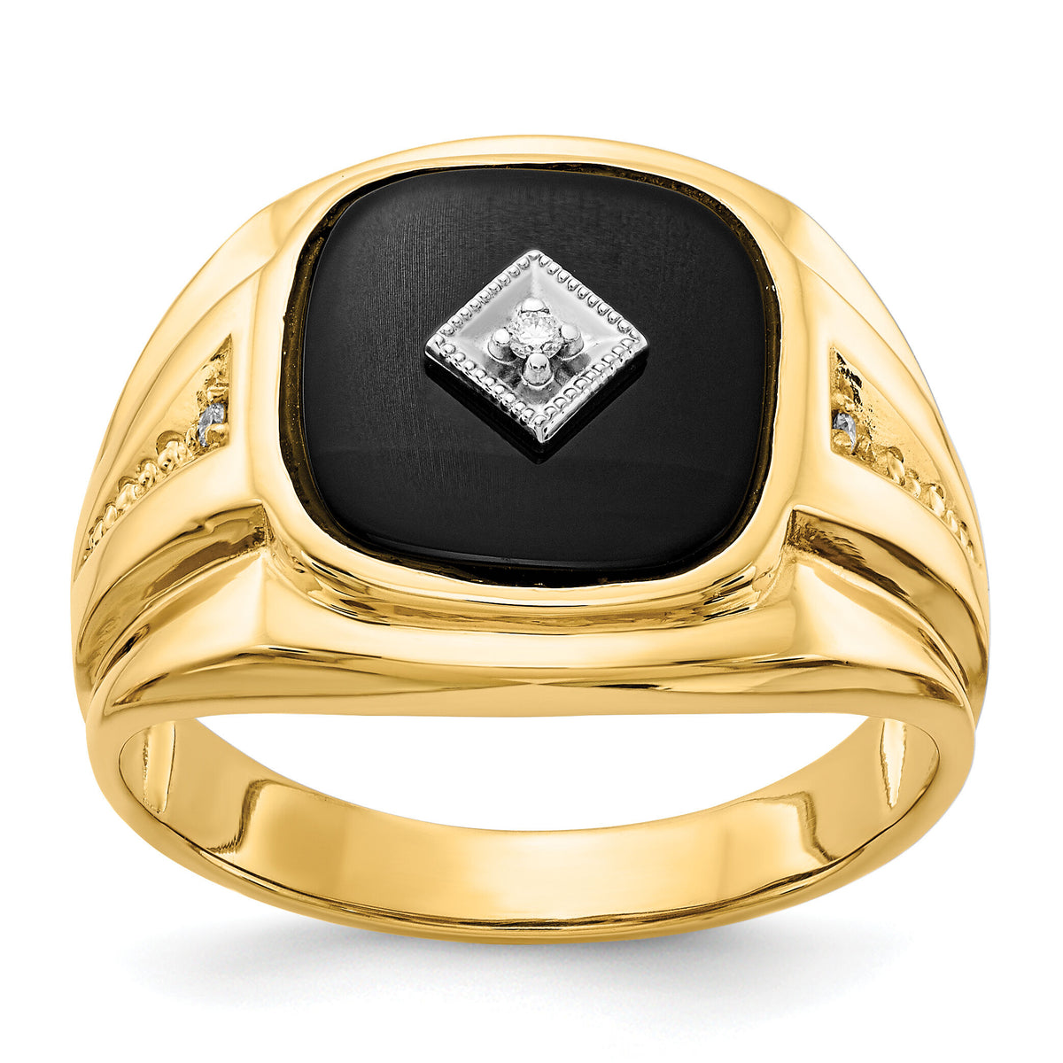 14k A Diamond men's ring-X9477A