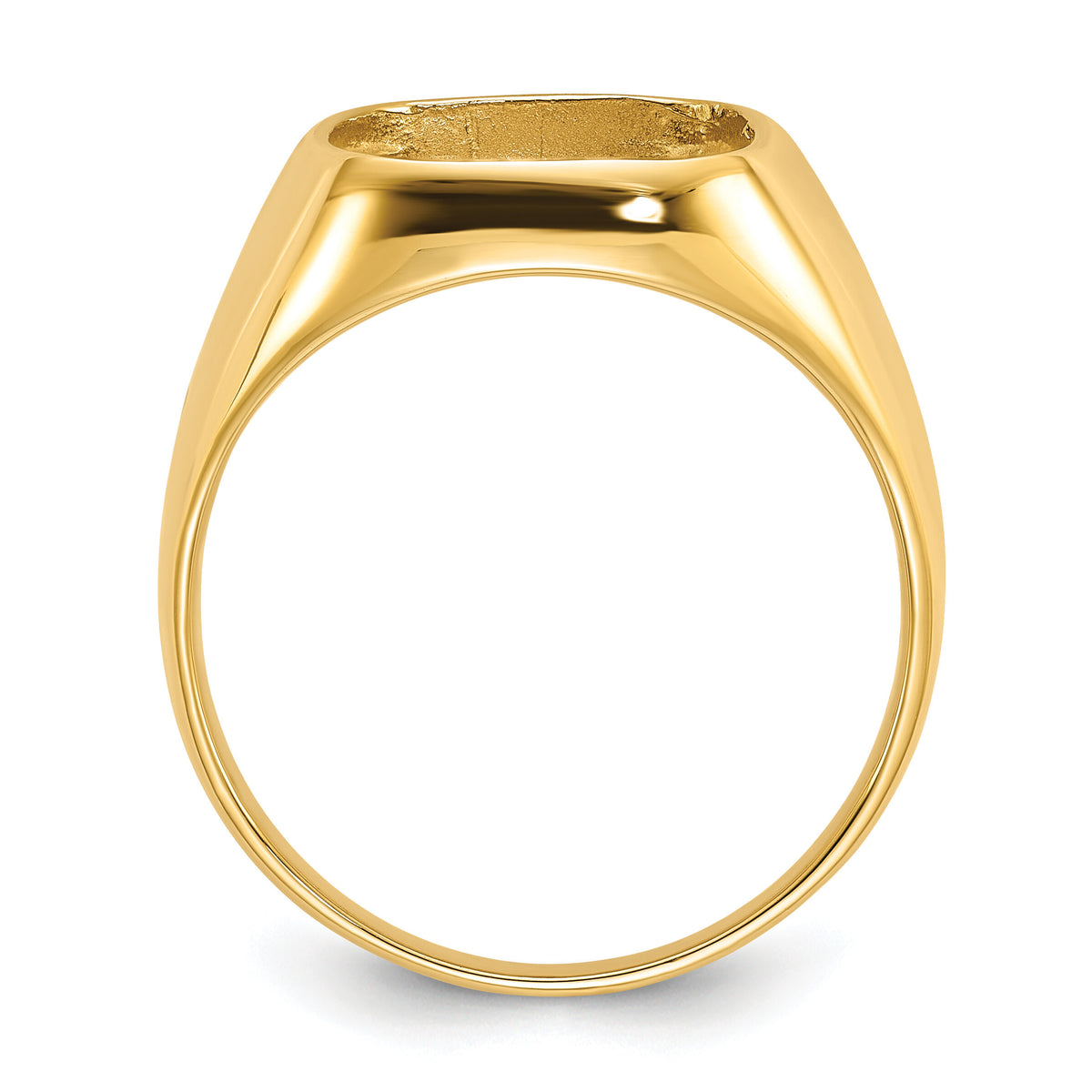 14k Rounded Square Mens Diamond & Onyx Ring Mounting-X9478