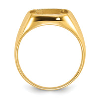 14k Rounded Square Mens Diamond & Onyx Ring Mounting-X9478