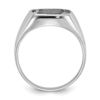 14k White Gold Polished Mens Diamond And Onyx Ring Mounting-X9478W