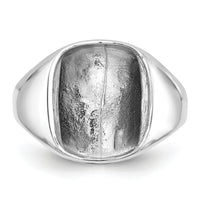 14k White Gold Polished Mens Diamond And Onyx Ring Mounting-X9478W