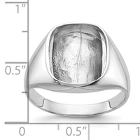 14k White Gold Polished Mens Diamond And Onyx Ring Mounting-X9478W