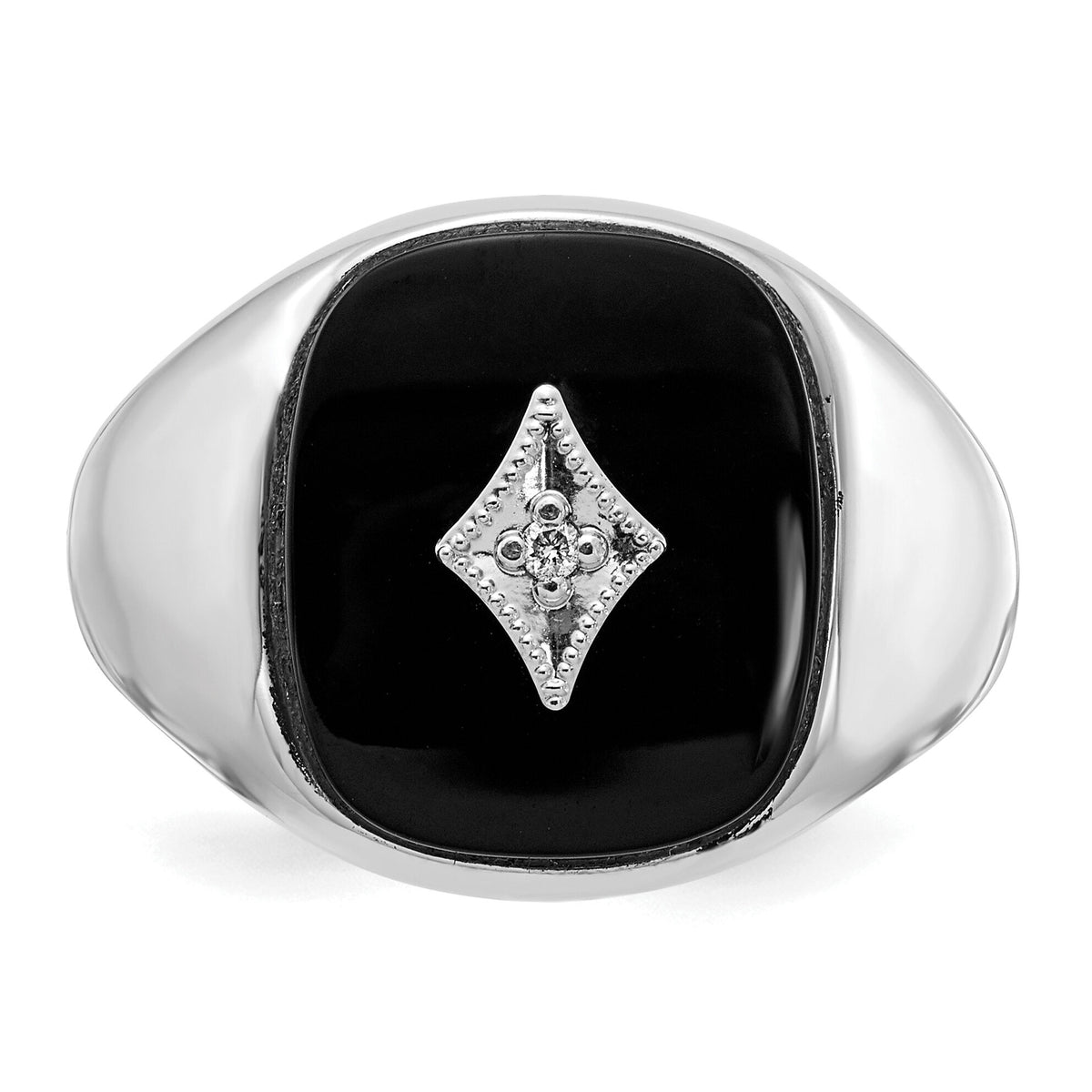 14k White Gold AA Diamond men's ring-X9478WAA