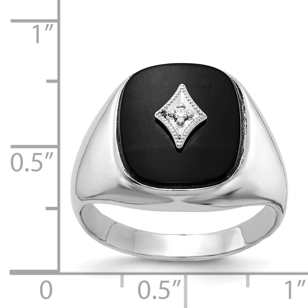 14k White Gold AA Diamond men's ring-X9478WAA
