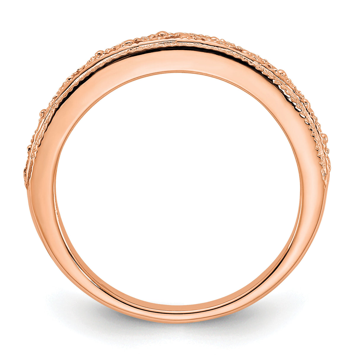 14k Rose Gold Filigree Band-X9494