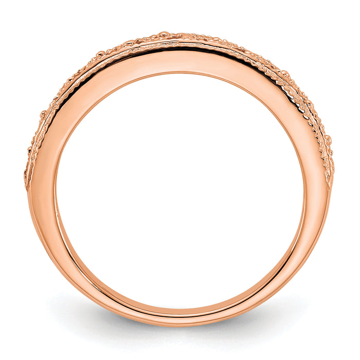14k Rose Gold Filigree Band-X9494
