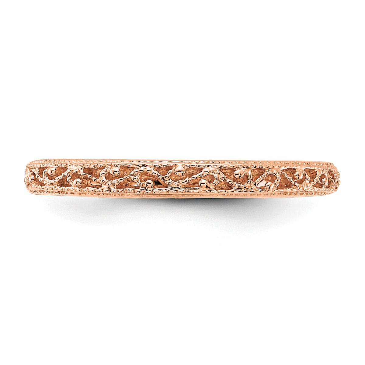 14k Rose Gold Filigree Band-X9494