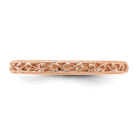 14k Rose Gold Filigree Band-X9494