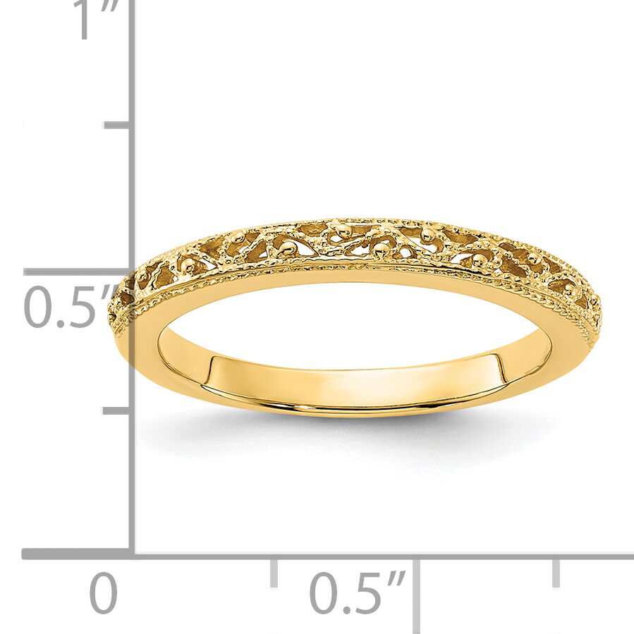 14k Filigree Band-X9499