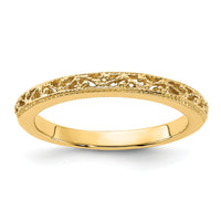 14k Filigree Band-X9499