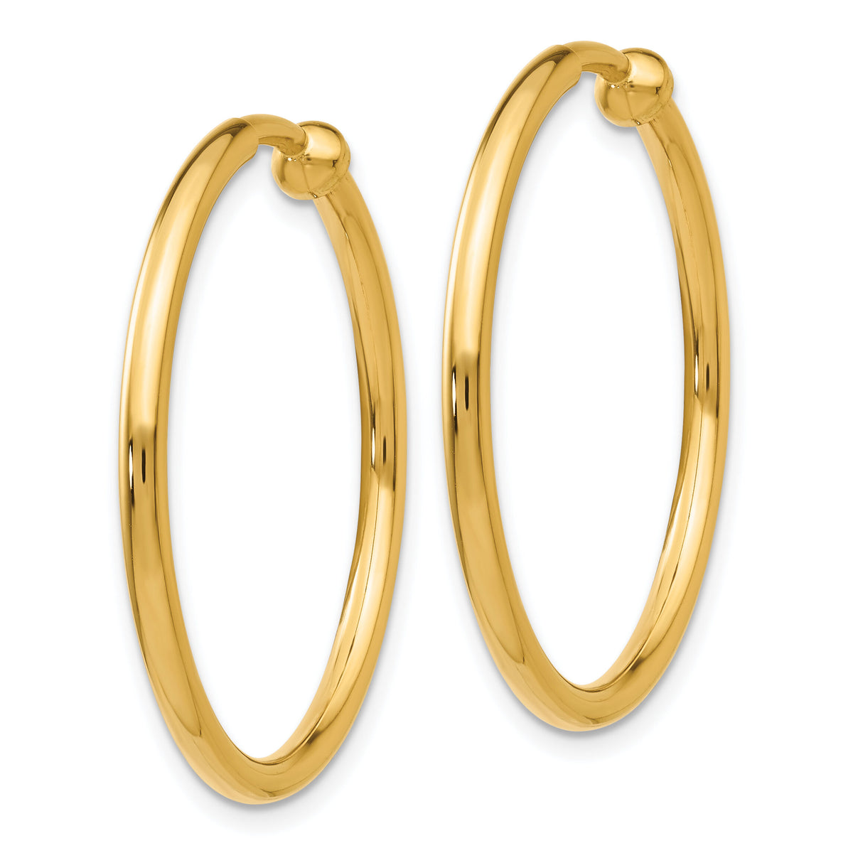 14K Non-Pierced Hoop Earrings-X95