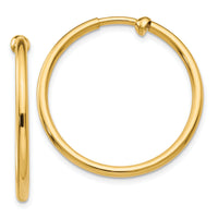 14K Non-Pierced Hoop Earrings-X95