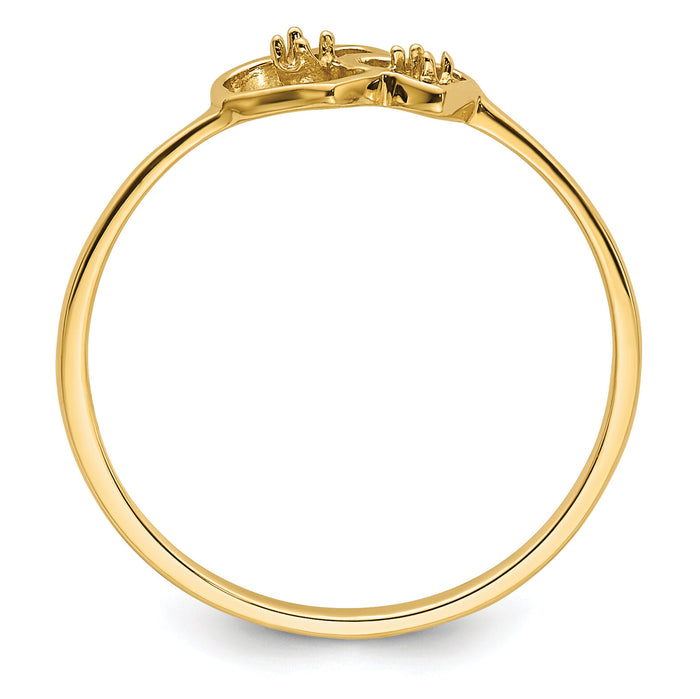 14k Polished .03ct. Diamond Heart Ring Mounting-X9552