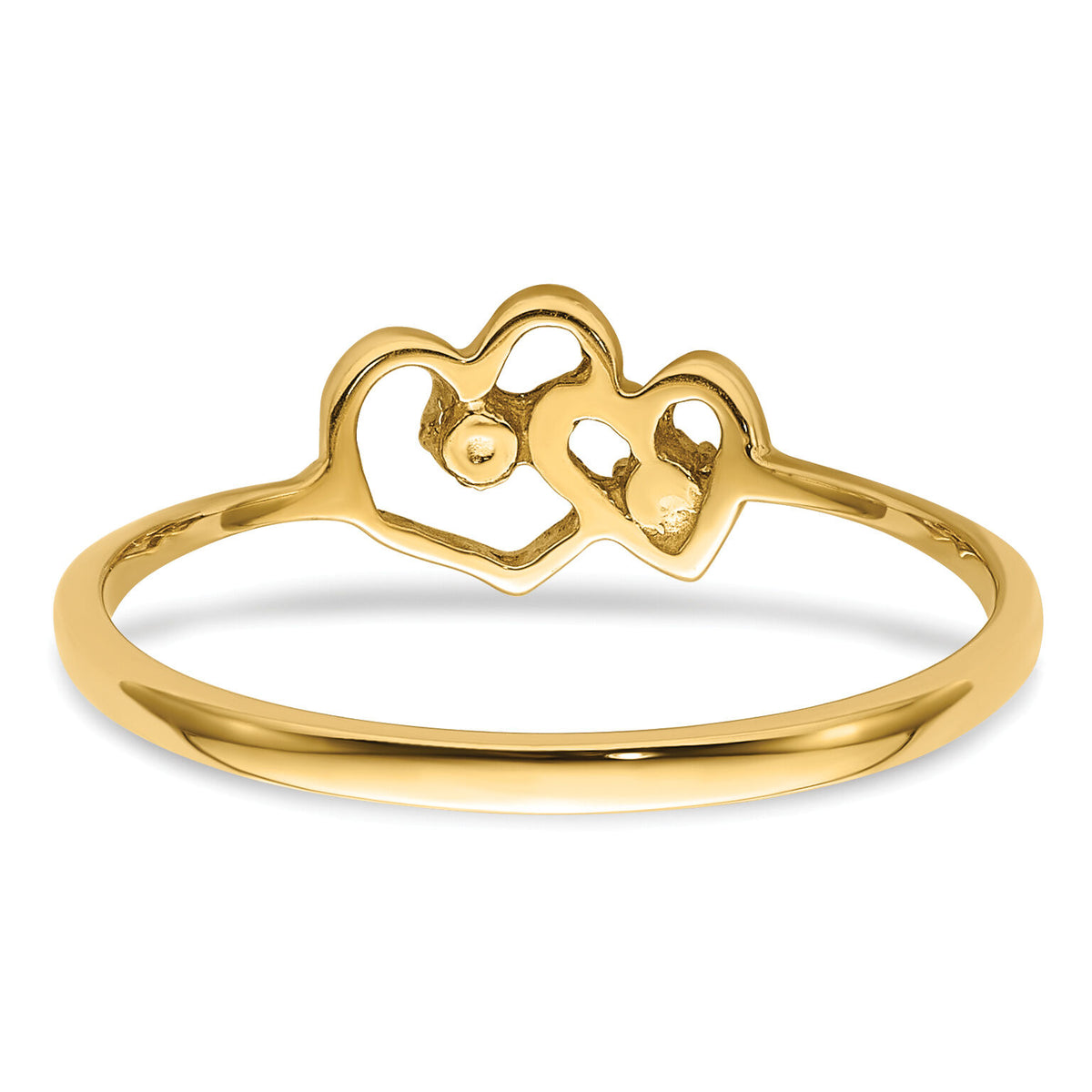 14k Polished .03ct. Diamond Heart Ring Mounting-X9552