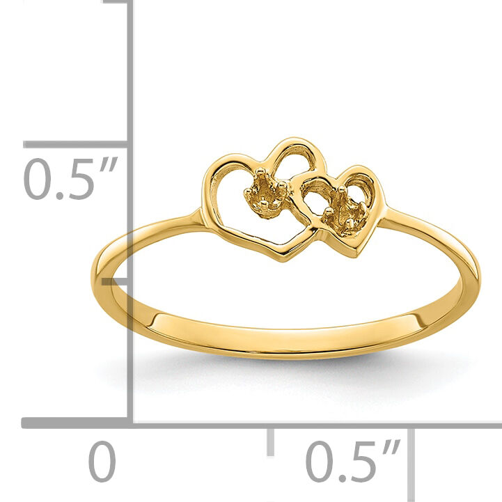 14k Polished .03ct. Diamond Heart Ring Mounting-X9552