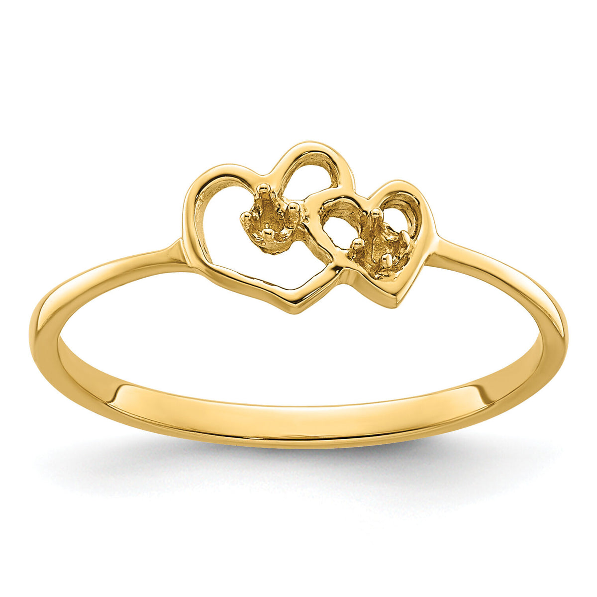 14k Polished .03ct. Diamond Heart Ring Mounting-X9552