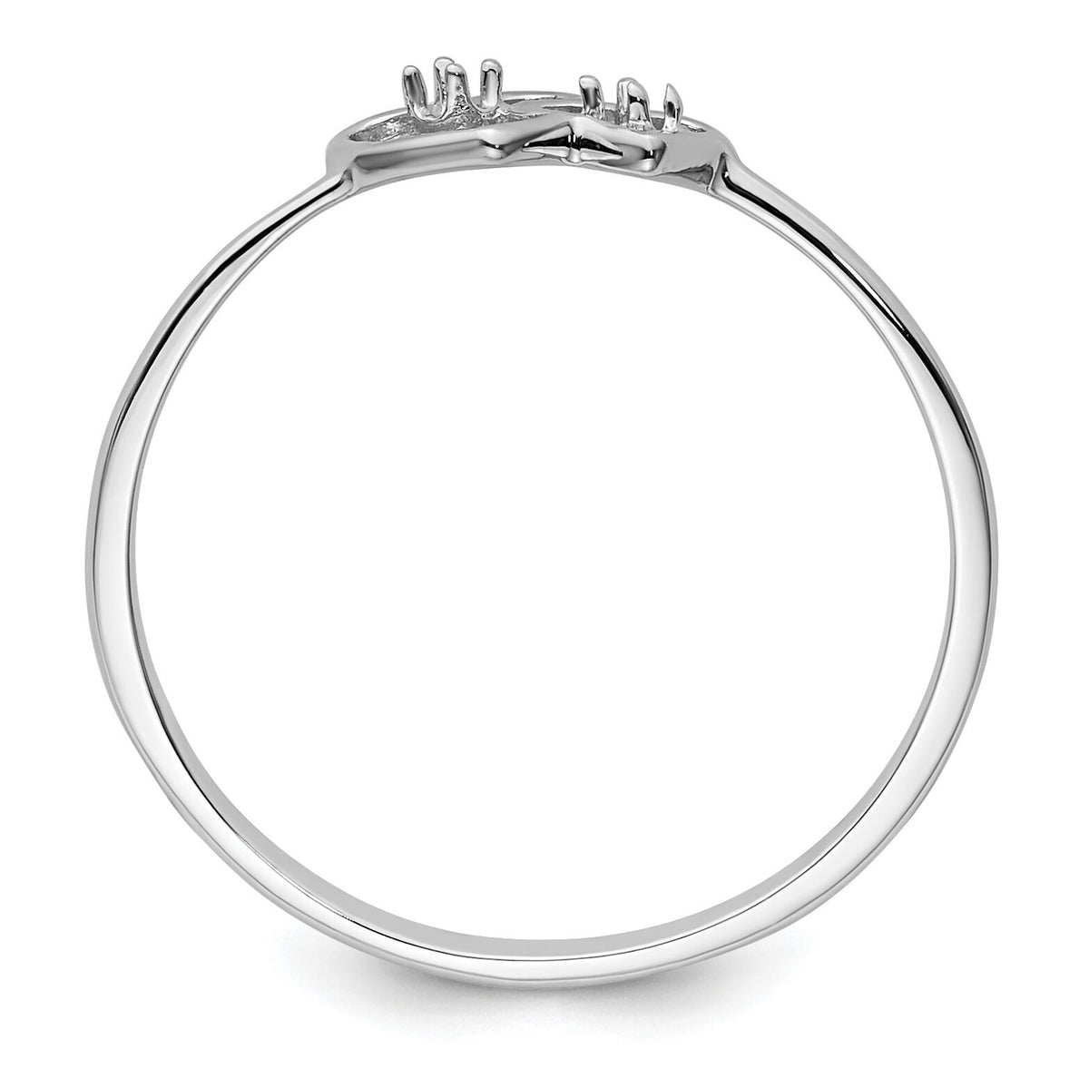 14k White Gold .03ct. Diamond Fancy Ring Mounting-X9599