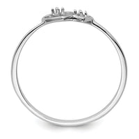 14k White Gold .03ct. Diamond Fancy Ring Mounting-X9599