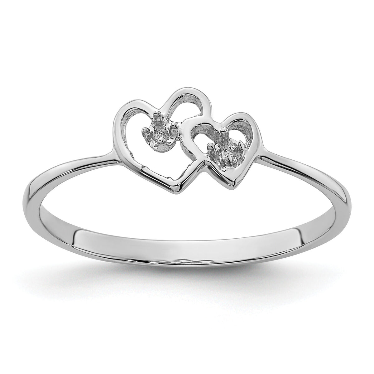14k White Gold .03ct. Diamond Fancy Ring Mounting-X9599