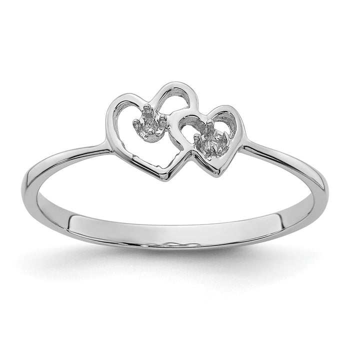 14k White Gold .03ct. Diamond Fancy Ring Mounting-X9599