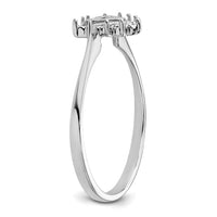 14k White Gold Polished .17ct. Diamond Heart Ring Mounting-X9602