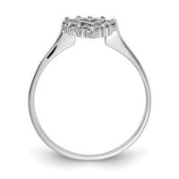 14k White Gold Polished AA Diamond ring-X9602AA