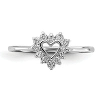 14k White Gold Polished AA Diamond ring-X9602AA