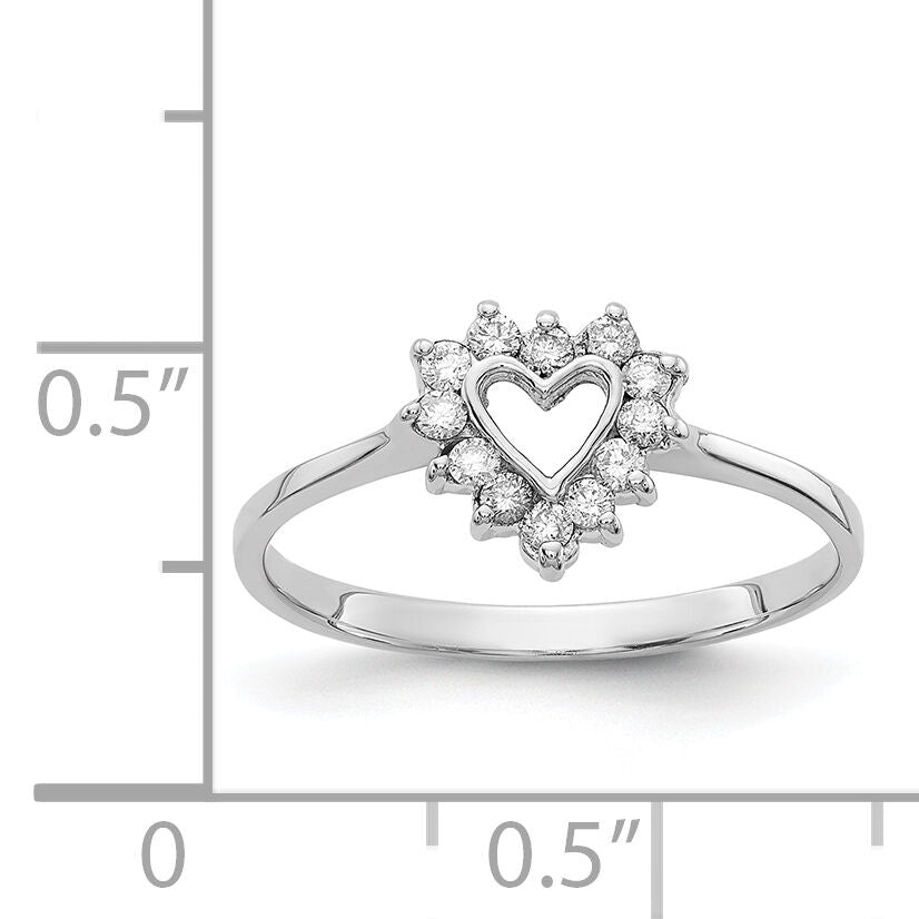 14k White Gold Polished AA Diamond ring-X9602AA