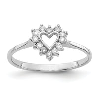 14k White Gold Polished AA Diamond ring-X9602AA
