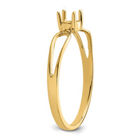 14k Polished 4mm Round Gemstone Ring Mounting-X9674