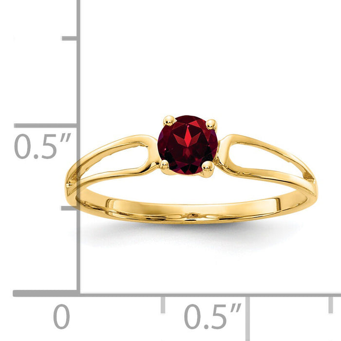 14k 4mm Garnet ring-X9674GA