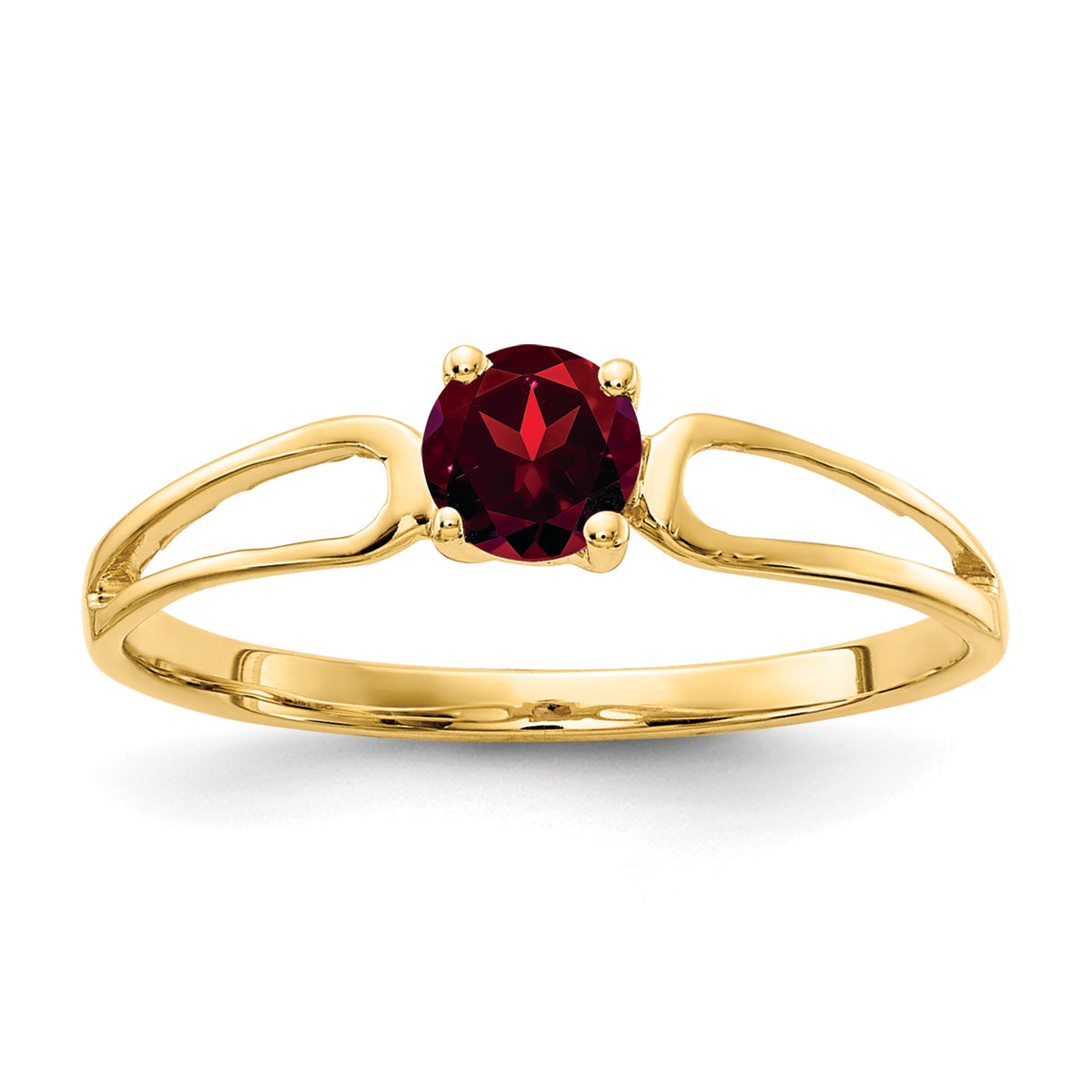14k 4mm Garnet ring-X9674GA