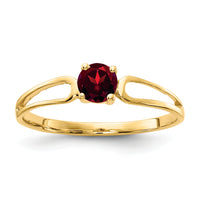 14k 4mm Garnet ring-X9674GA